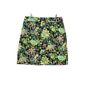 GOODCLOTHES Womens Size 10 Mosaic Skirt Turtles Lizards Frogs Bright Colors EUC